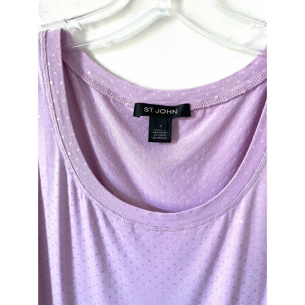 St. John Sequin Viscose Basic Tank Top Purple Size Small Petite - Picture 5 of 7